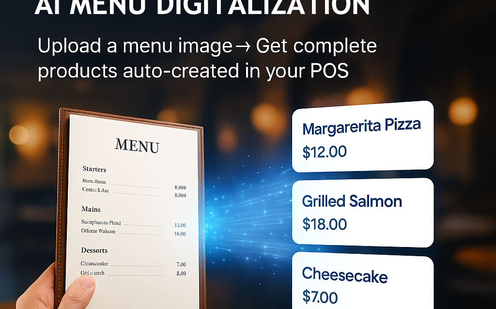 Upload menu image to auto create POS items